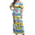 Surfing Christmas Off Shoulder Maxi Dress Tropical Santa Let's Go Surfing DT02 Women Art - Polynesian Pride