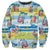 Surfing Christmas Sweatshirt Tropical Santa Let's Go Surfing DT02 Unisex Art - Polynesian Pride
