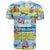 Surfing Christmas T Shirt Tropical Santa Let's Go Surfing DT02 - Polynesian Pride