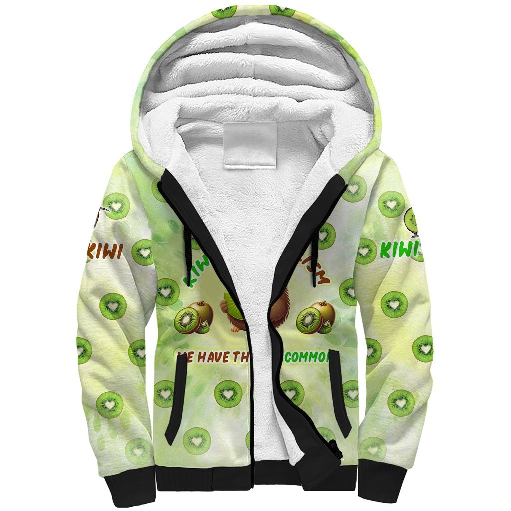 Kiwi Cannibalism Sherpa Hoodie New Zealand Kiwi Cute Bird Funny DT02 Unisex Green - Polynesian Pride