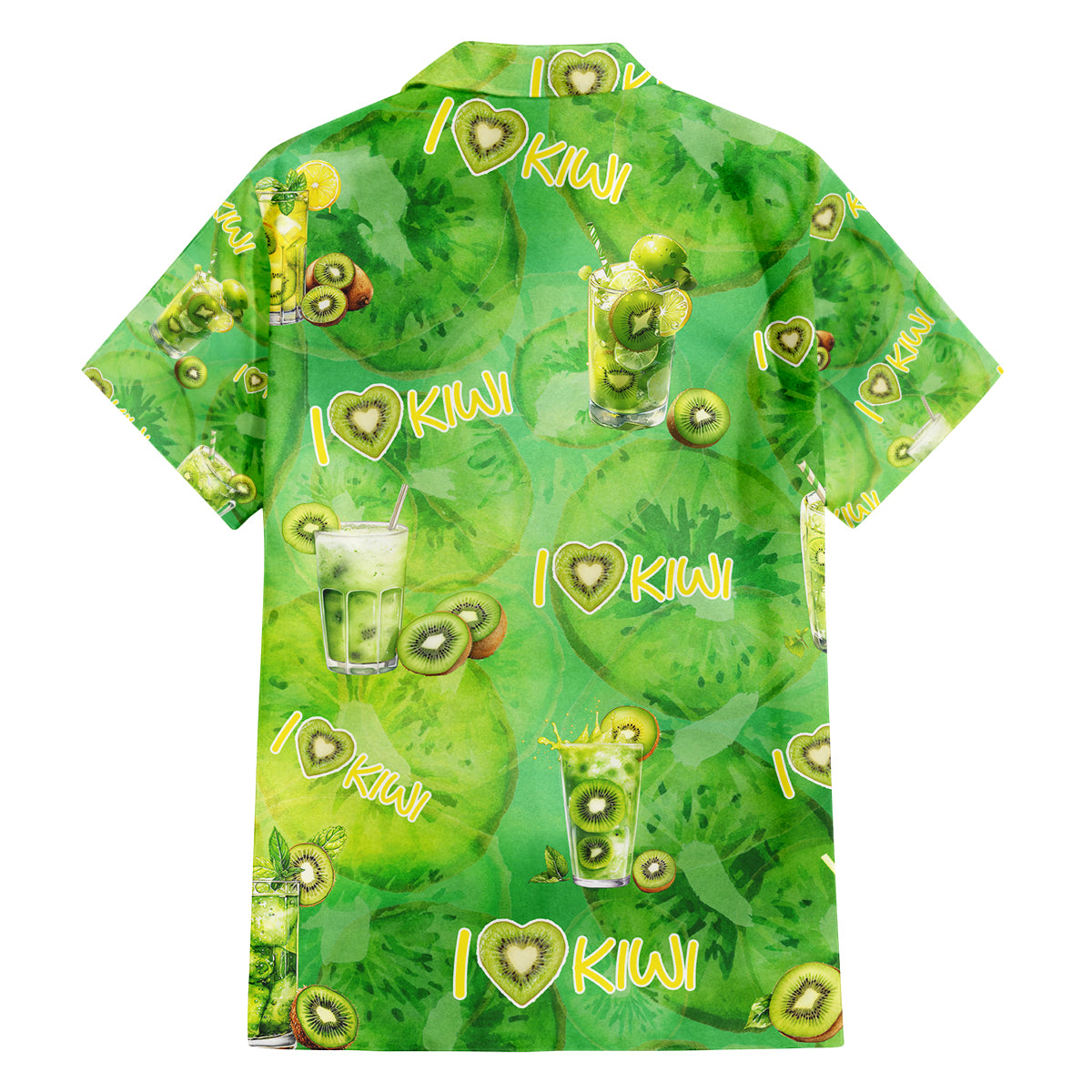 I Love Kiwi Family Matching Long Sleeve Bodycon Dress and Hawaiian Shirt New Zealand Kiwi Fruit Summer Cocktail DT02 - Polynesian Pride