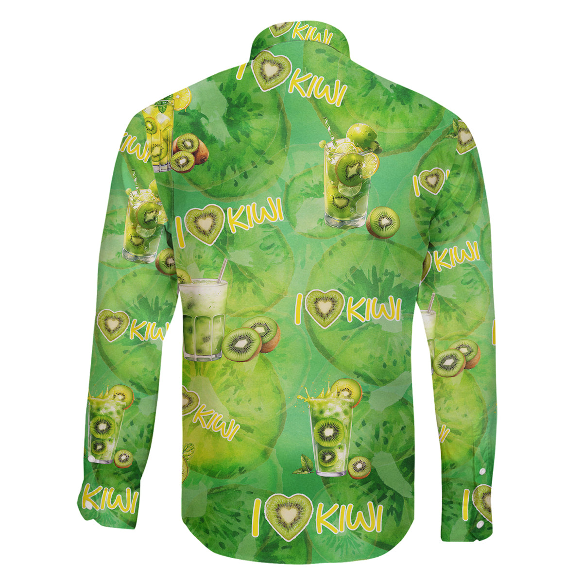 I Love Kiwi Family Matching Long Sleeve Bodycon Dress and Hawaiian Shirt New Zealand Kiwi Fruit Summer Cocktail DT02 - Polynesian Pride
