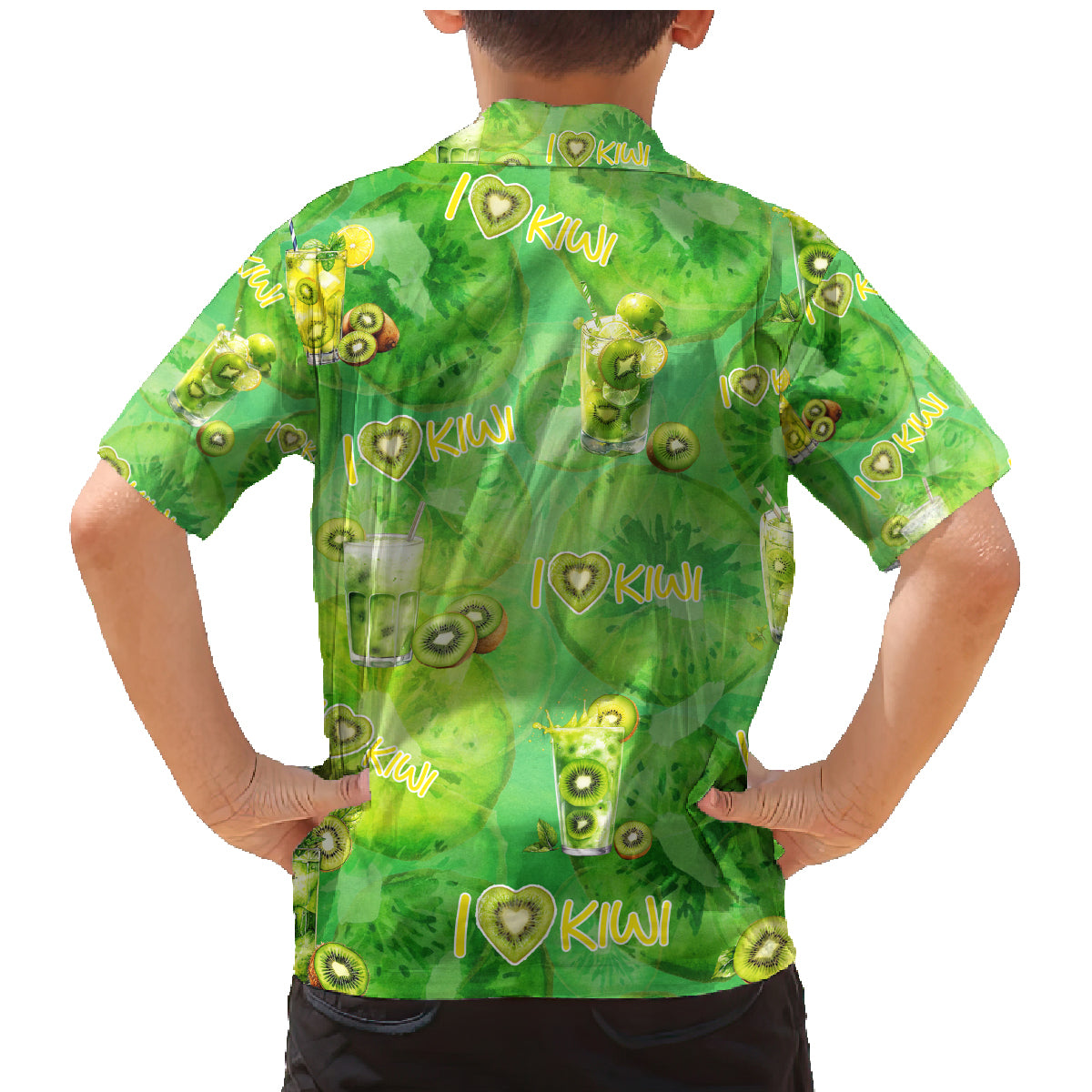 I Love Kiwi Family Matching Mermaid Dress and Hawaiian Shirt New Zealand Kiwi Fruit Summer Cocktail