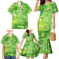 I Love Kiwi Family Matching Mermaid Dress and Hawaiian Shirt New Zealand Kiwi Fruit Summer Cocktail