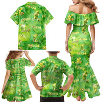 I Love Kiwi Family Matching Mermaid Dress and Hawaiian Shirt New Zealand Kiwi Fruit Summer Cocktail