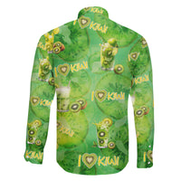 I Love Kiwi Family Matching Off The Shoulder Long Sleeve Dress and Hawaiian Shirt New Zealand Kiwi Fruit Summer Cocktail DT02 - Polynesian Pride