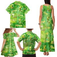I Love Kiwi Family Matching Tank Maxi Dress and Hawaiian Shirt New Zealand Kiwi Fruit Summer Cocktail