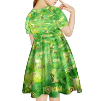 I Love Kiwi Kid Short Sleeve Dress New Zealand Kiwi Fruit Summer Cocktail