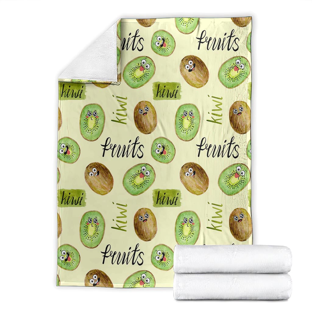 Kiwi Cute Humorous Blanket New Zealand Fruit