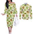 Kiwi Cute Humorous Couples Matching Off The Shoulder Long Sleeve Dress and Long Sleeve Button Shirt New Zealand Fruit