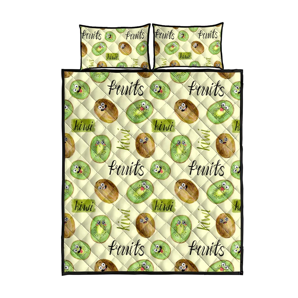 Kiwi Cute Humorous Quilt Bed Set New Zealand Fruit