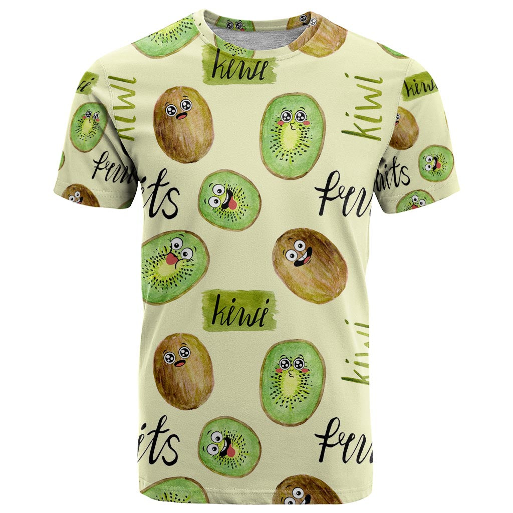 Kiwi Cute Humorous T Shirt New Zealand Fruit DT02 Yellow - Polynesian Pride