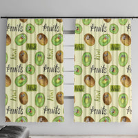 Kiwi Cute Humorous Window Curtain New Zealand Fruit