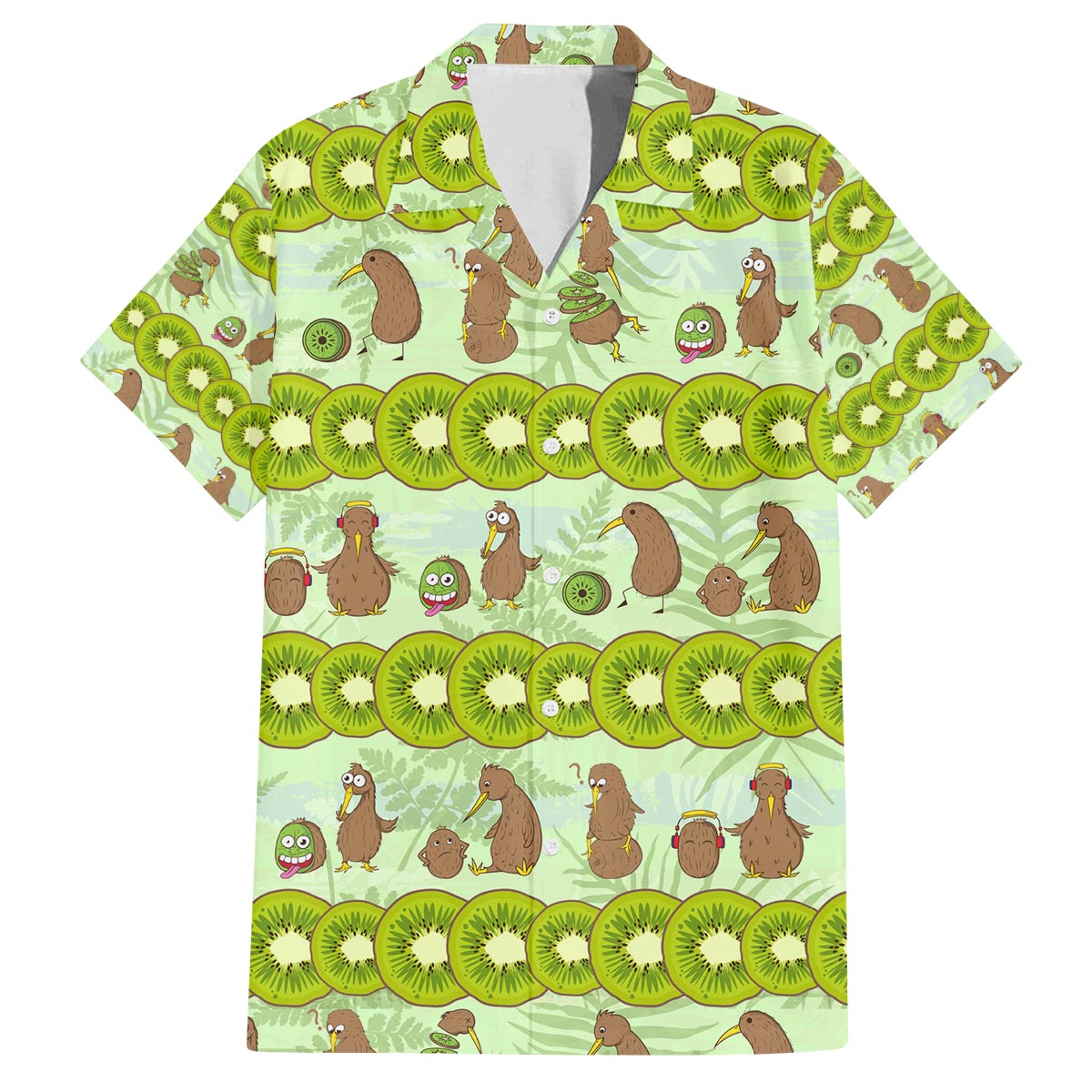 New Zealand Kiwi Fruit Witty Kiwi Bird Family Matching Puletasi and Hawaiian Shirt