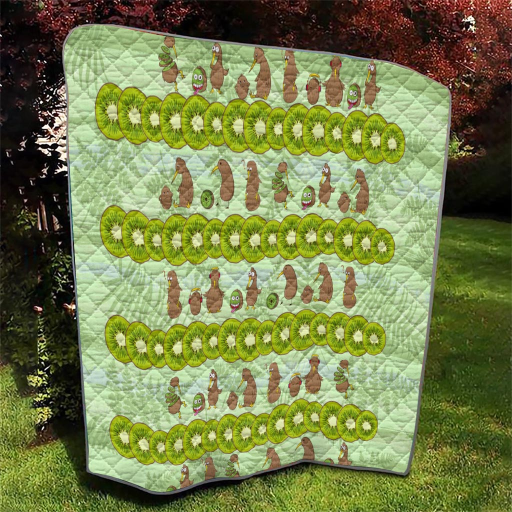 New Zealand Kiwi Fruit Witty Kiwi Bird Quilt DT02 - Polynesian Pride