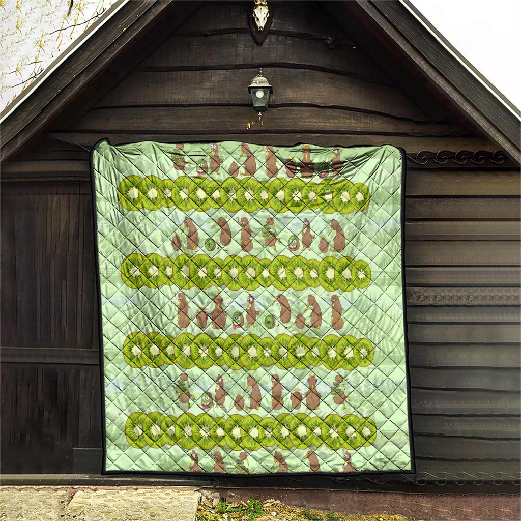 New Zealand Kiwi Fruit Witty Kiwi Bird Quilt DT02 - Polynesian Pride