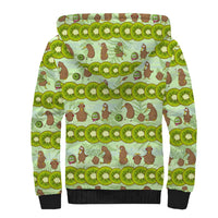 New Zealand Kiwi Fruit Witty Kiwi Bird Sherpa Hoodie