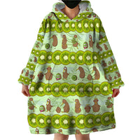 New Zealand Kiwi Fruit Witty Kiwi Bird Wearable Blanket Hoodie