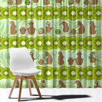 New Zealand Kiwi Fruit Witty Kiwi Bird Window Curtain DT02 - Polynesian Pride