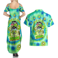 Just a Girl Who Loves Kiwis Couples Matching Summer Maxi Dress and Hawaiian Shirt New Zealand Tie Dye