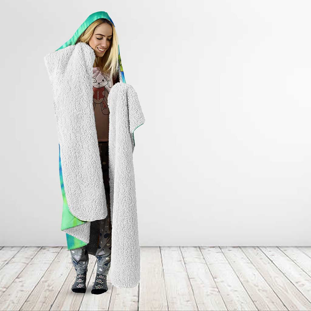 Just a Girl Who Loves Kiwis Hooded Blanket New Zealand Tie Dye