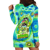 Just a Girl Who Loves Kiwis Hoodie Dress New Zealand Tie Dye