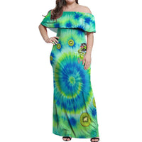 Just a Girl Who Loves Kiwis Off Shoulder Maxi Dress New Zealand Tie Dye