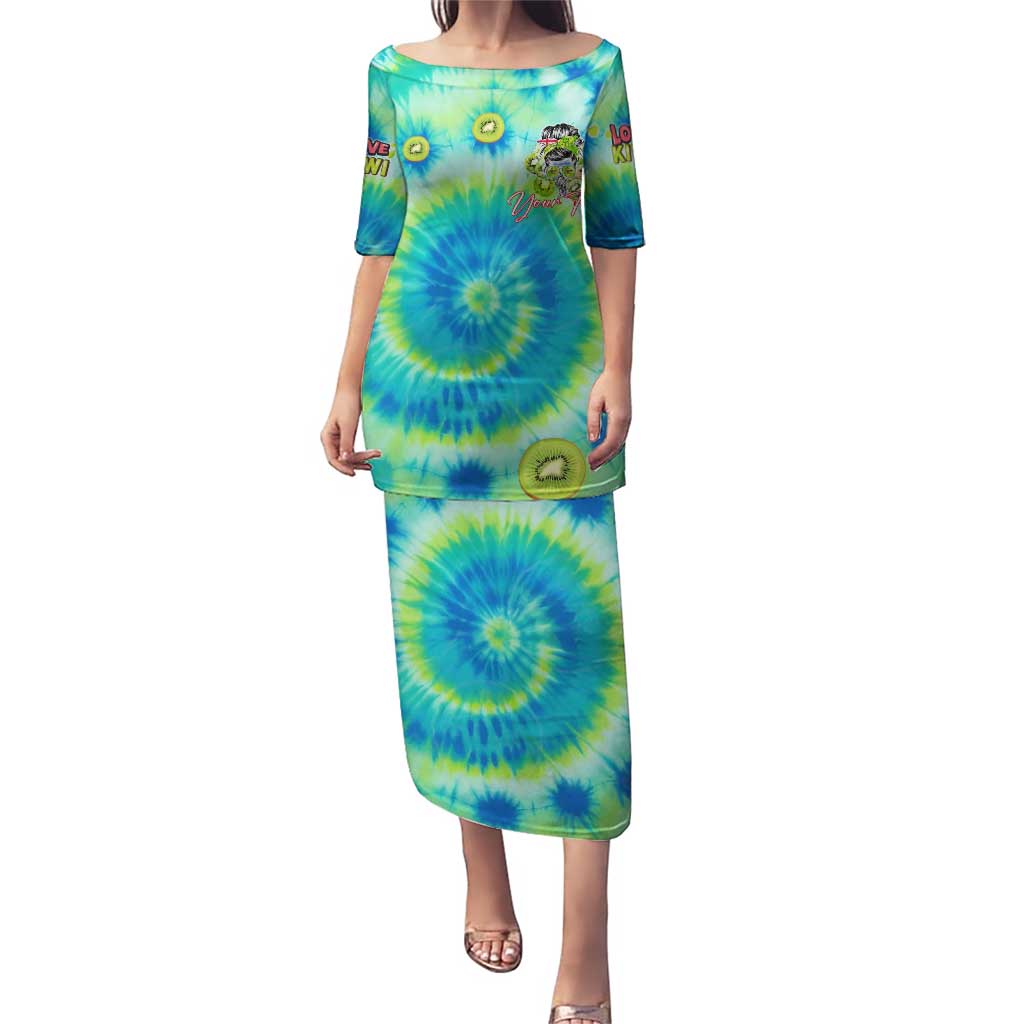 Just a Girl Who Loves Kiwis Puletasi New Zealand Tie Dye