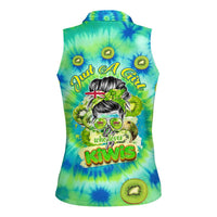 Just a Girl Who Loves Kiwis Women Sleeveless Polo Shirt New Zealand Tie Dye