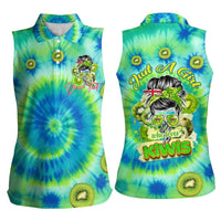 Just a Girl Who Loves Kiwis Women Sleeveless Polo Shirt New Zealand Tie Dye