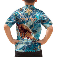 Hand In Hand Father's Day Polynesian Family Matching Off The Shoulder Long Sleeve Dress and Hawaiian Shirt Tribal Flower Pattern DT02 - Polynesian Pride
