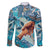 Hand In Hand Father's Day Polynesian Family Matching Summer Maxi Dress and Hawaiian Shirt Tribal Flower Pattern