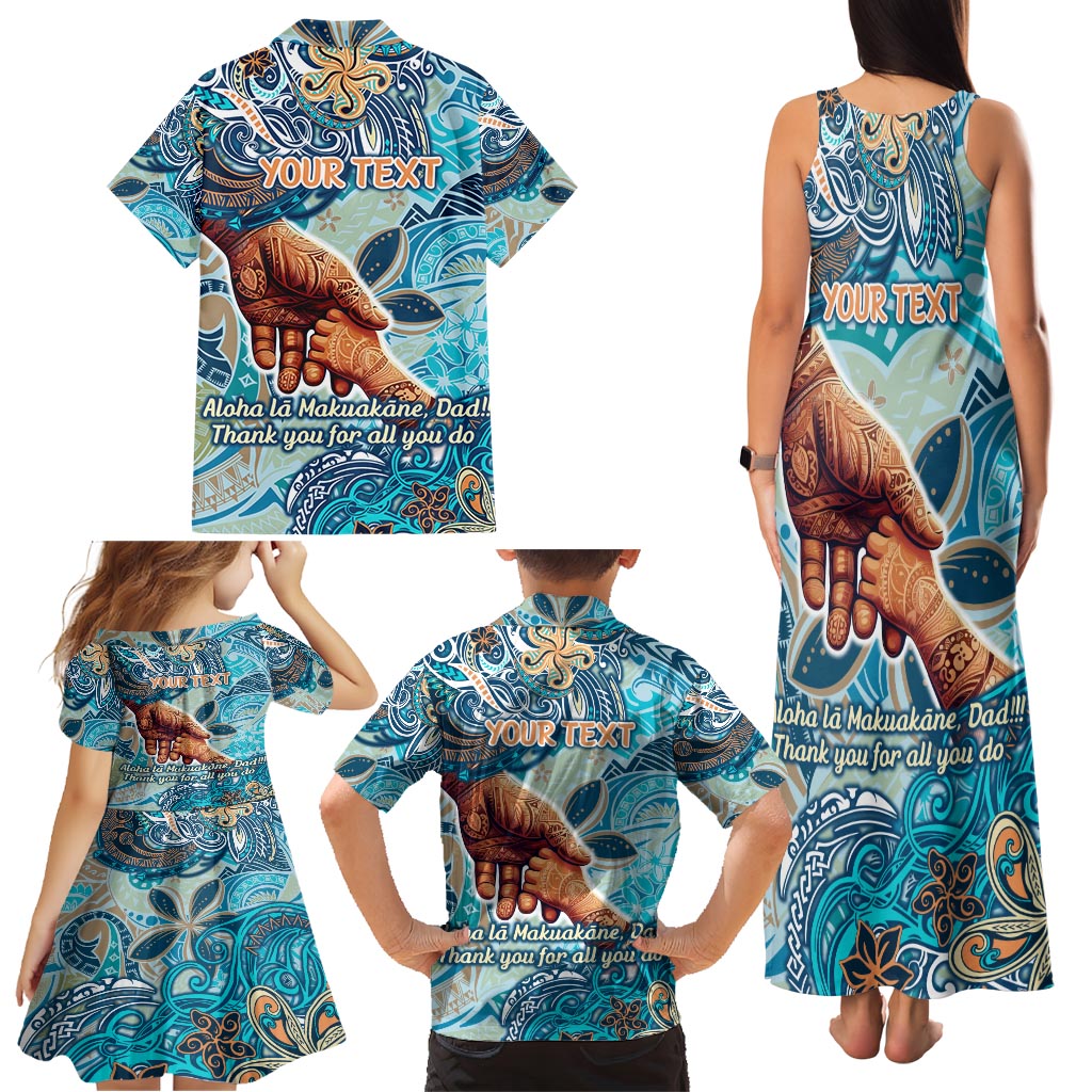 Hand In Hand Father's Day Polynesian Family Matching Tank Maxi Dress and Hawaiian Shirt Tribal Flower Pattern DT02 - Polynesian Pride