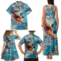Hand In Hand Father's Day Polynesian Family Matching Tank Maxi Dress and Hawaiian Shirt Tribal Flower Pattern DT02 - Polynesian Pride