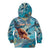 Hand In Hand Father's Day Polynesian Kid Hoodie Tribal Flower Pattern