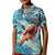 Hand In Hand Father's Day Polynesian Kid Polo Shirt Tribal Flower Pattern