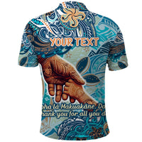 Hand In Hand Father's Day Polynesian Polo Shirt Tribal Flower Pattern