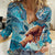 Hand In Hand Father's Day Polynesian Women Casual Shirt Tribal Flower Pattern