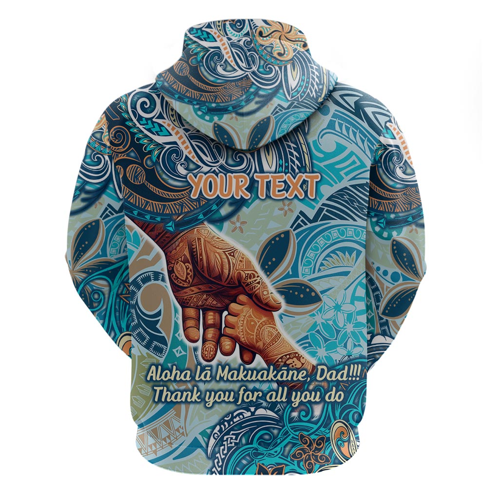 Hand In Hand Father's Day Polynesian Zip Hoodie Tribal Flower Pattern DT02 - Polynesian Pride