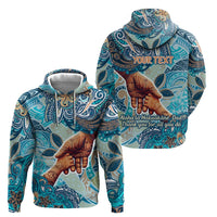 Hand In Hand Father's Day Polynesian Zip Hoodie Tribal Flower Pattern DT02 - Polynesian Pride