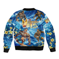 Hawaii Father's Day Bomber Jacket The Surfing Dad Polynesian Tattoo DT02 - Polynesian Pride