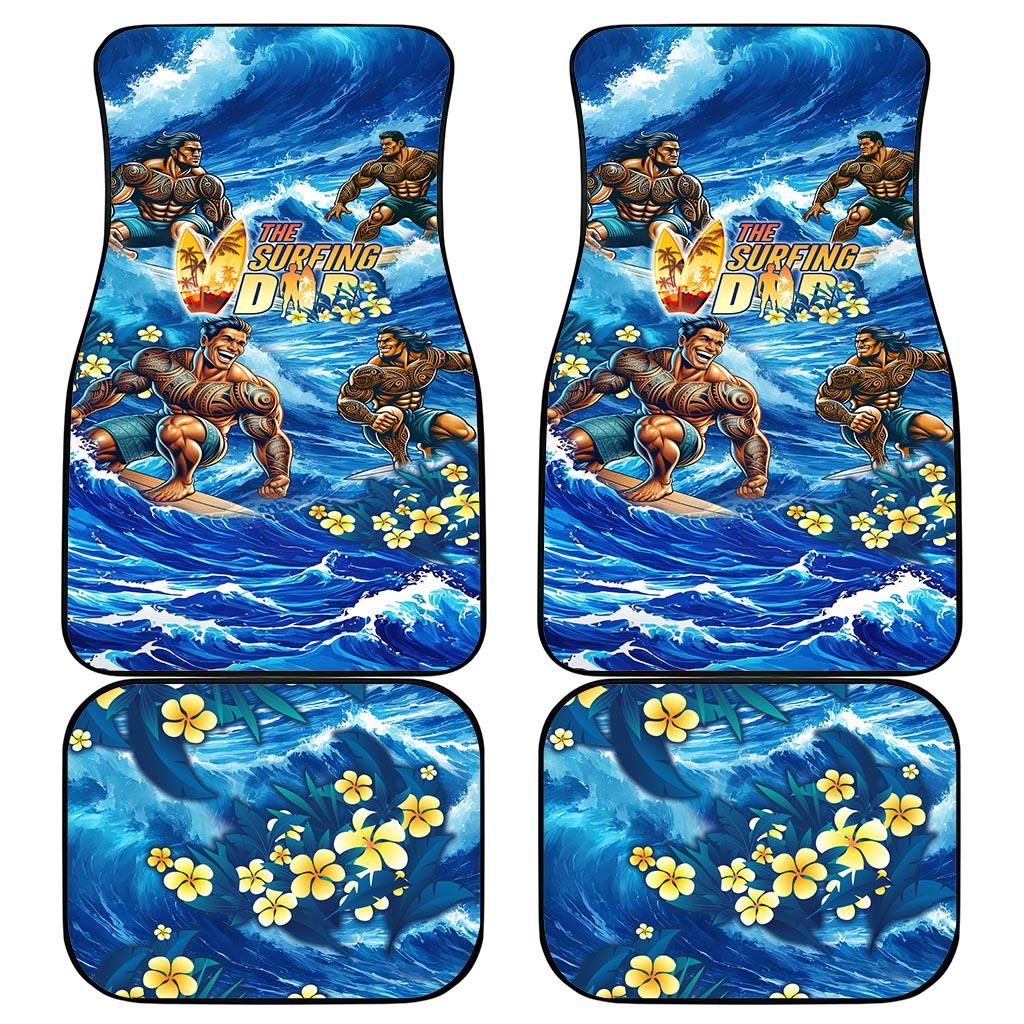 Hawaii Father's Day Car Mats The Surfing Dad Polynesian Tattoo