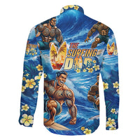 Hawaii Father's Day Family Matching Mermaid Dress and Hawaiian Shirt The Surfing Dad Polynesian Tattoo DT02 - Polynesian Pride