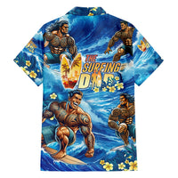 Hawaii Father's Day Family Matching Off Shoulder Short Dress and Hawaiian Shirt The Surfing Dad Polynesian Tattoo DT02 - Polynesian Pride