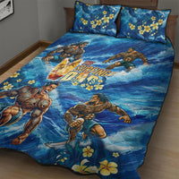 Hawaii Father's Day Quilt Bed Set The Surfing Dad Polynesian Tattoo DT02 - Polynesian Pride