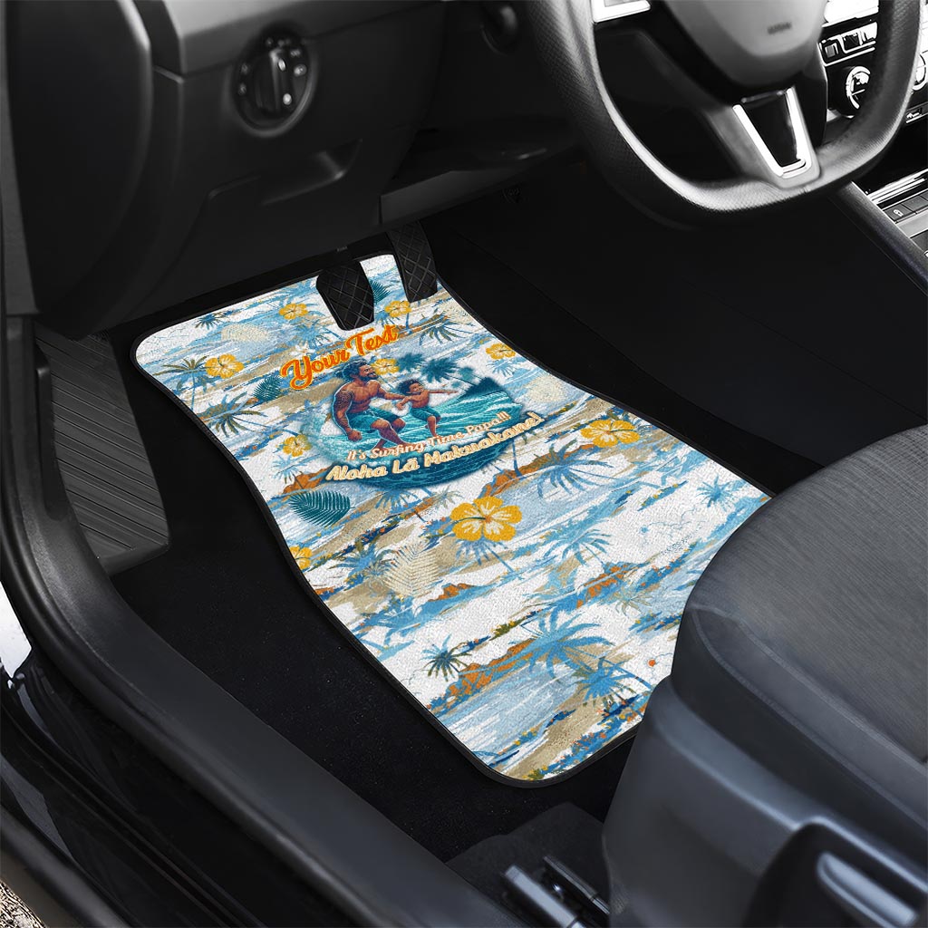 Hawaii Father's Day It's Surfing Time Car Mats Aloha Lā Makuakane
