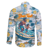 Hawaii Father's Day It's Surfing Time Family Matching Long Sleeve Bodycon Dress and Hawaiian Shirt Aloha L Makuakane DT02 - Polynesian Pride