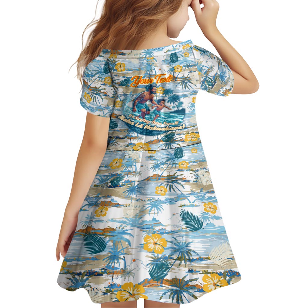Hawaii Father's Day It's Surfing Time Family Matching Off Shoulder Short Dress and Hawaiian Shirt Aloha L Makuakane DT02 - Polynesian Pride