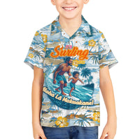 Hawaii Father's Day It's Surfing Time Family Matching Puletasi and Hawaiian Shirt Aloha Lā Makuakane