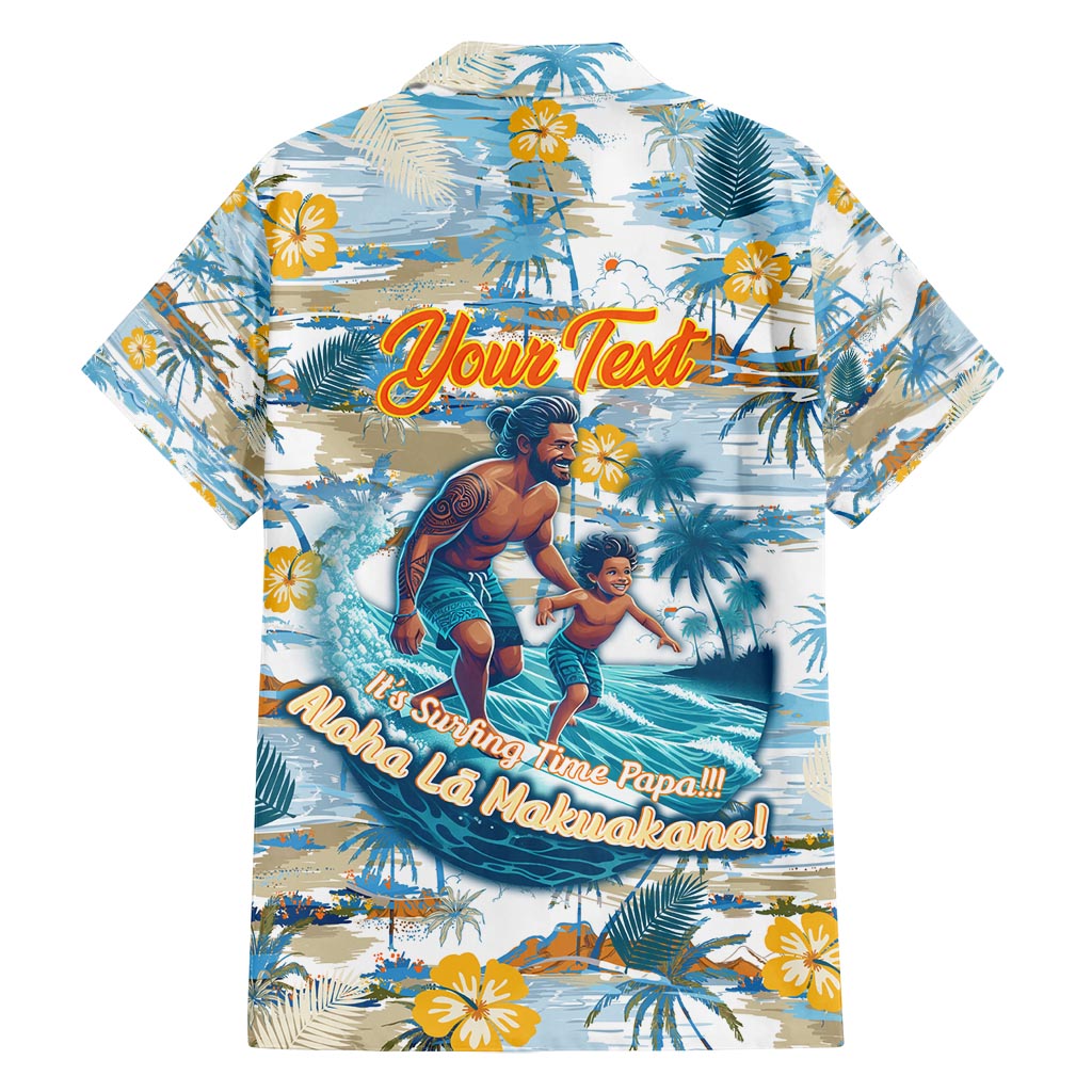 Hawaii Father's Day It's Surfing Time Family Matching Summer Maxi Dress and Hawaiian Shirt Aloha Lā Makuakane